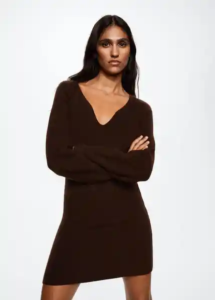 Vestido Jolene Chocolate Talla L Mujer Mango