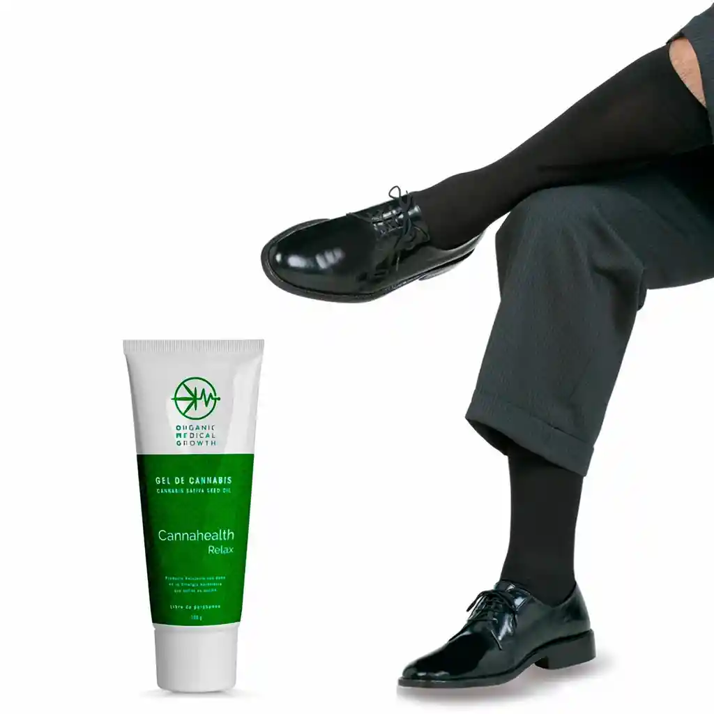 Omg Cannahealth + Calcetin Hombre Mediana Compresion Negro S