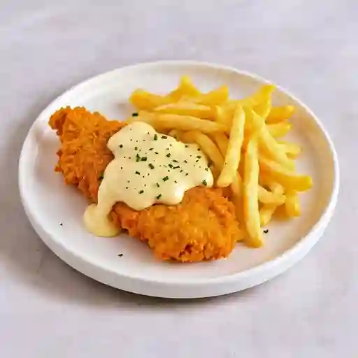 Tenders De Pescado Con Salsa De Cebolla