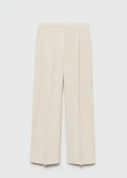 Pantalón Geranio Crudo Talla 38 Mujer Mango