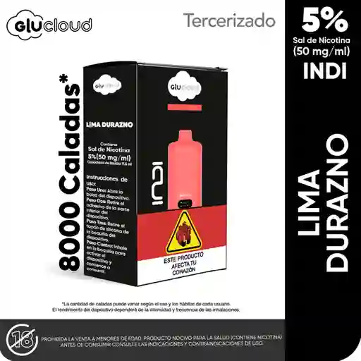 Vapeador Glucloud Lima Durazno Indi