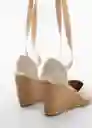 Zapatos Cabo Beige Talla 40 Mujer Mango