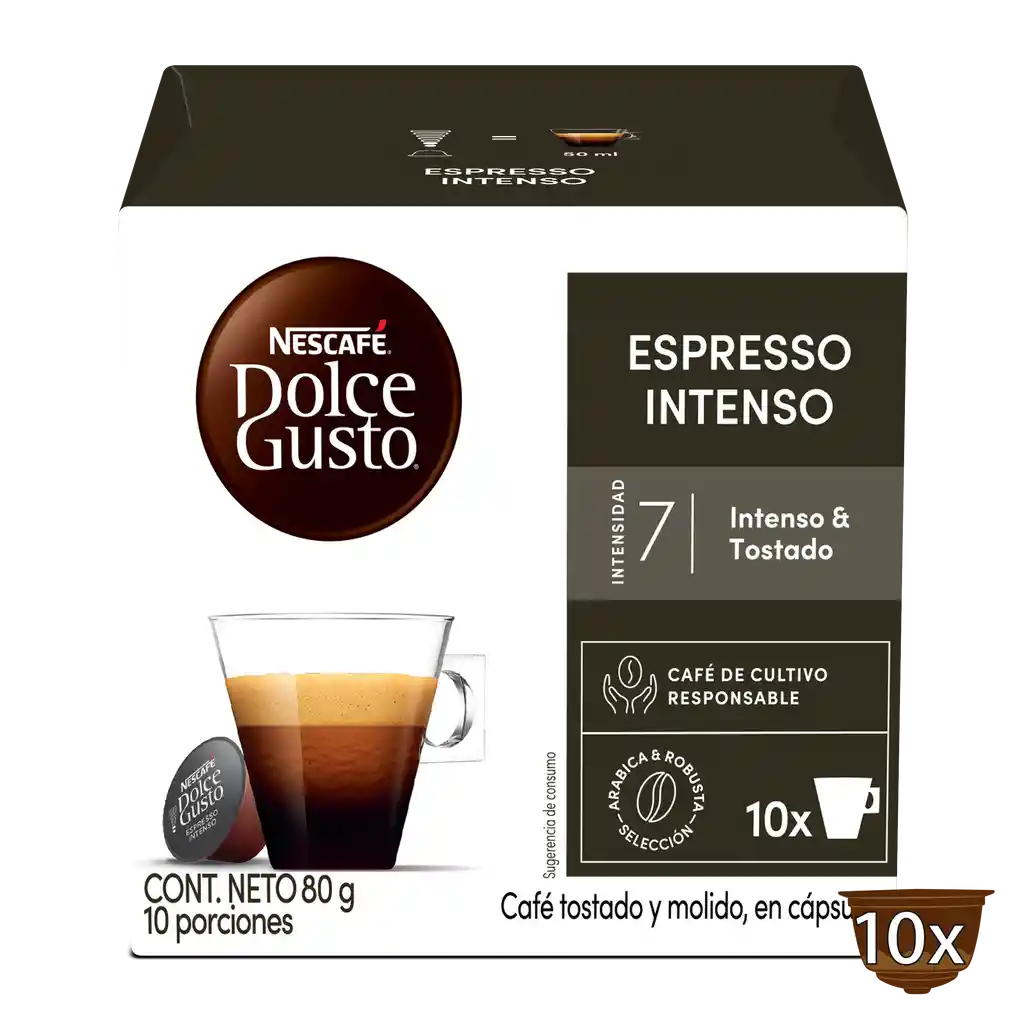 Cápsulas de Café NESCAFÉ DOLCE GUSTO Espresso Intenso x 80g