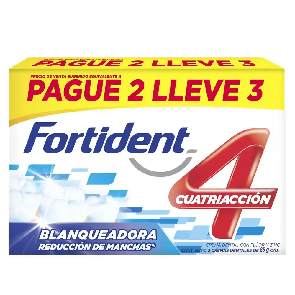 Fortident Crema Dental Blanqueadora Cuatriacción 