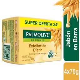 Palmolive Jabón Avena y Azúcar Morena en Barra 75 g x 4 Und