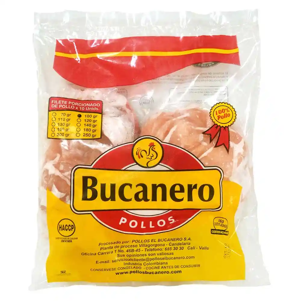 Bucanero Filete de Pechuga Pollo Congelado