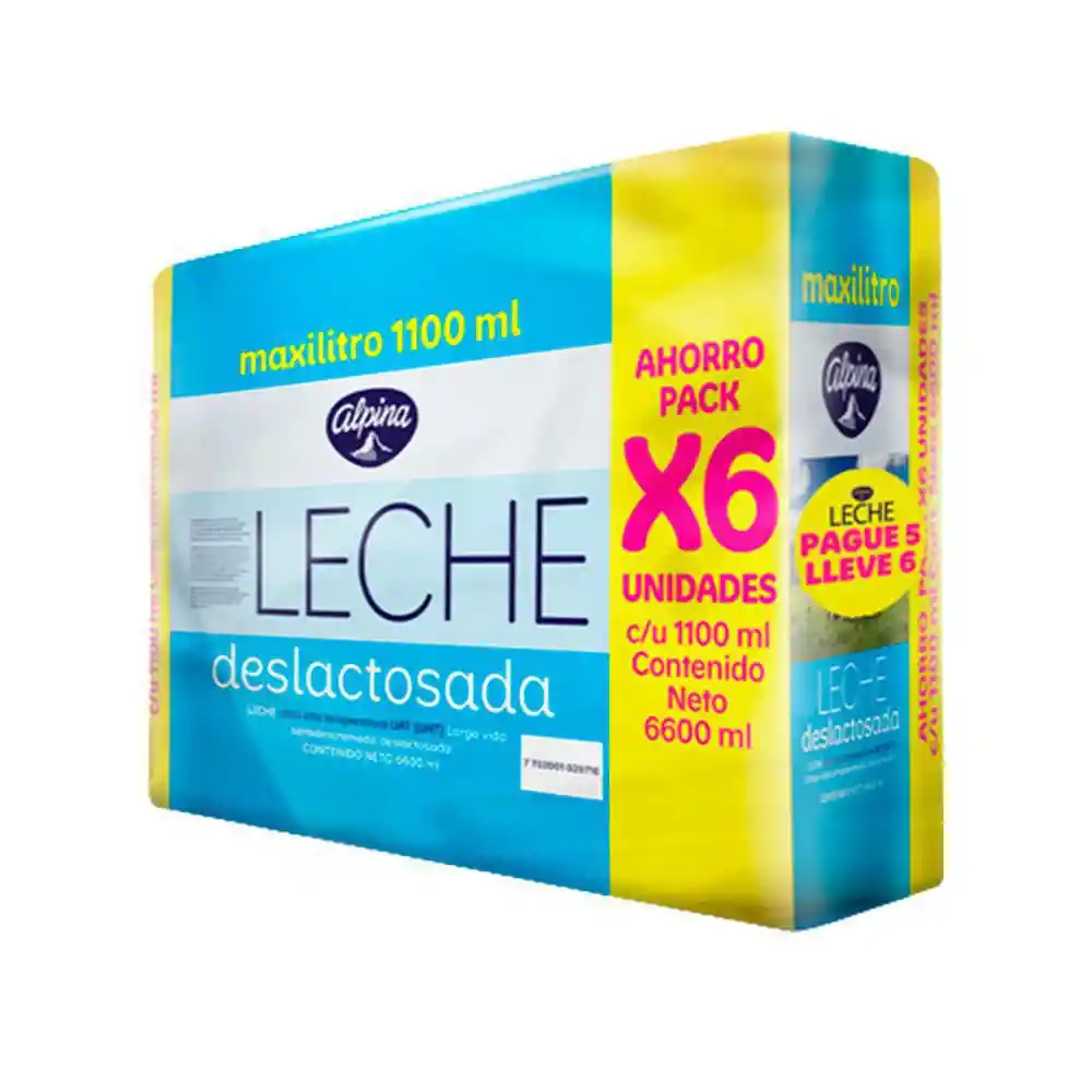 Alpina Leche Deslactosada Ahorro Pack