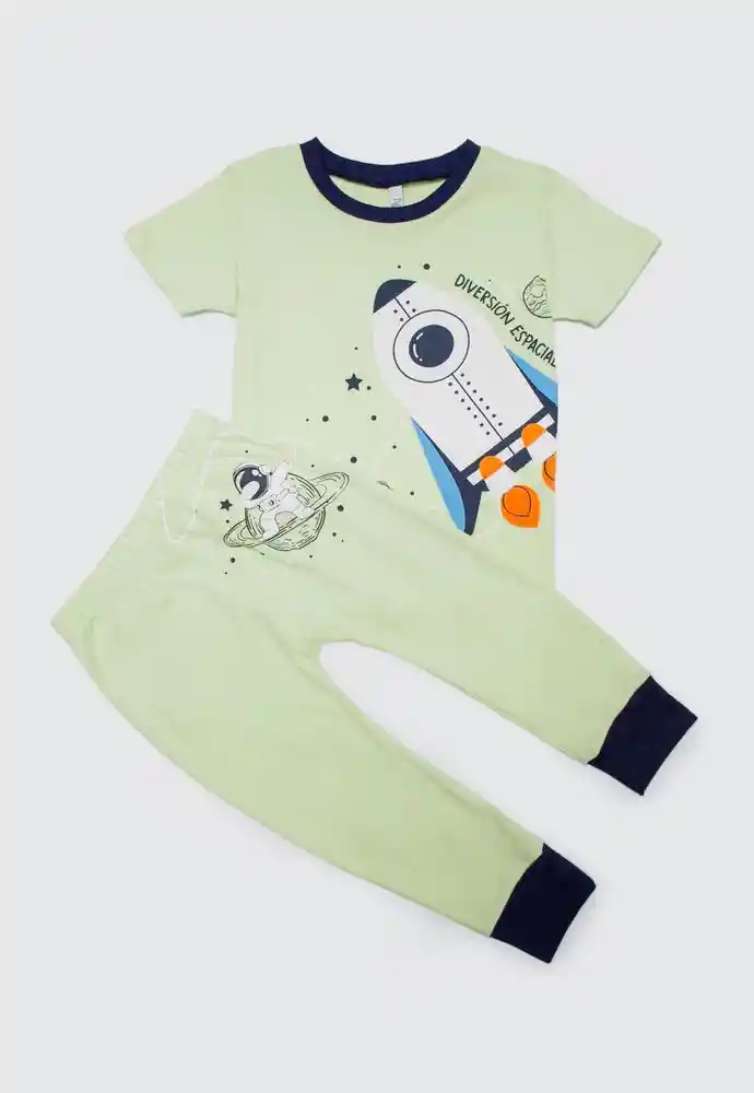 Pijama Dos Piezas 18/24mese-verde