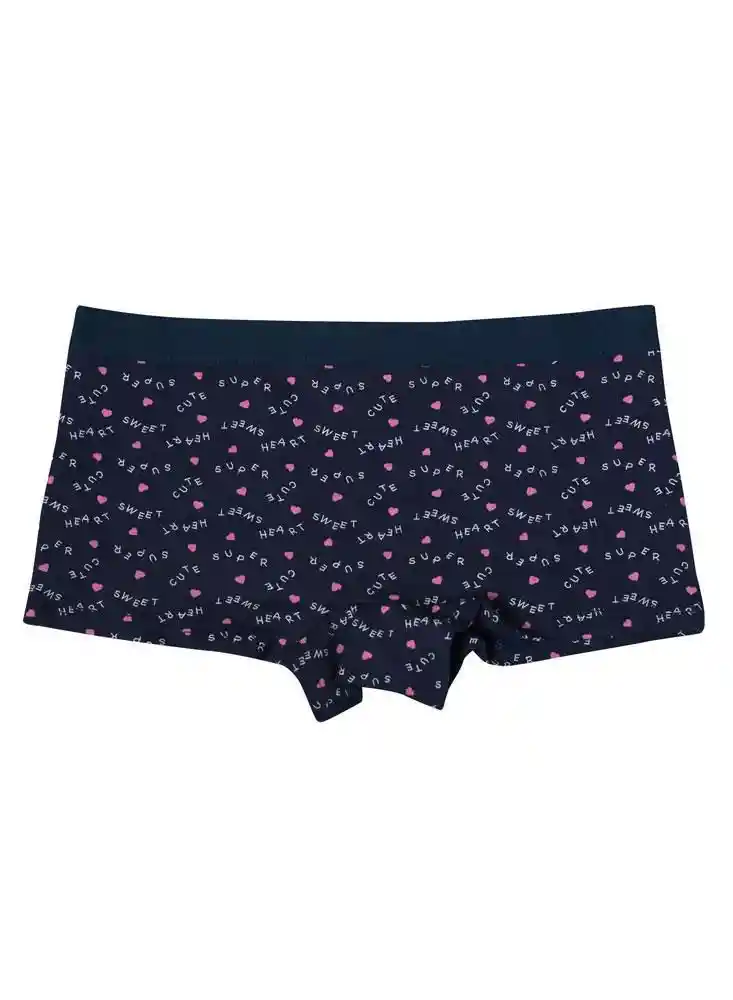 Boxer Estampado Para Niña 10 - Azul Oscu