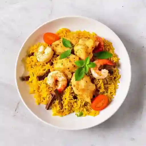 Pollo Camarones Biryani(chicken & Prawn)