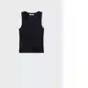 Top Tima Negro Talla 18 Mujer Mango