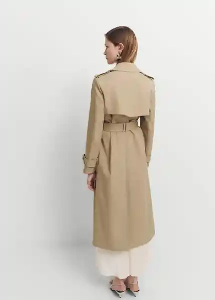 Gabardina Trench Eiffel Beige Talla M Mujer Mango