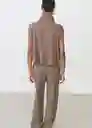 Chaleco Oliana Topo Talla M Mujer Mango
