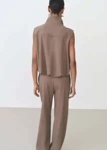 Chaleco Oliana Topo Talla M Mujer Mango
