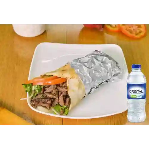 Combo Shawarma de Carne + Cristal Sin Gas 400 ml