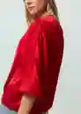 Camisa Mujer Rojo Gobelino Oscuro M 011G363 Naf Naf