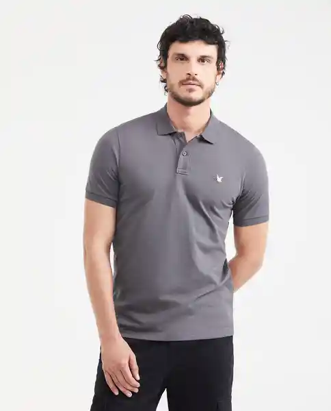 Camiseta Polo Muscle Gris Asfalto Oscuro L Chevignon