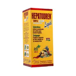 Hepatodren Solución Oral Triple Acción Líquida Sabor a Menta