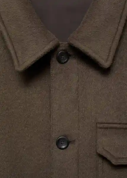 Sobrecamisa Coppi Khaki Talla M Hombre Mango