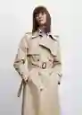 Gabardina Trench Lolipop Beige Talla L Mujer Mango