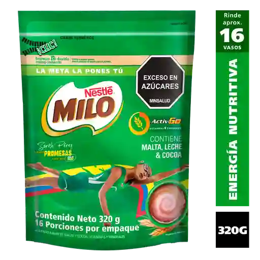 Bebida achocolatada con malta MILO ACTIV-GO x 320g