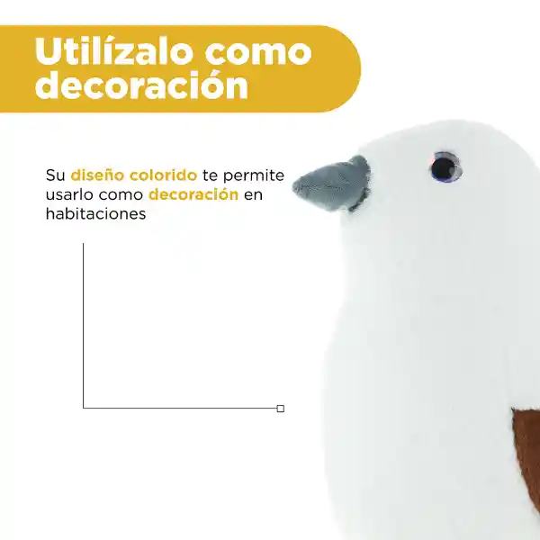 Peluche Pájaro Blanco Serie Miniso