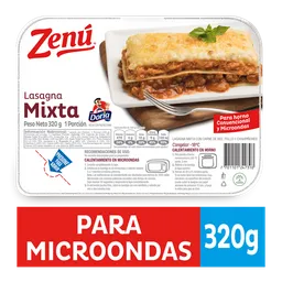 Zenú Lasagna Mixta para Microondas