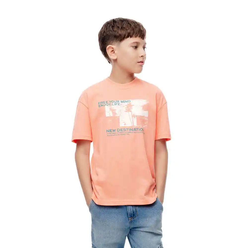 Camiseta Manga Corta Kids Masculino Laplo Kd Gef Talla 4