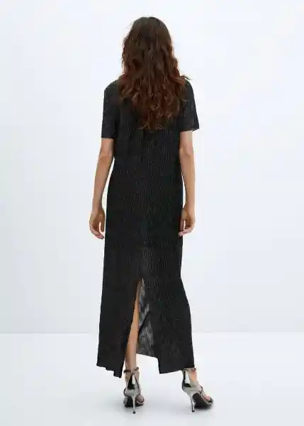 Vestido Xcarlis Negro Talla L Mujer Mango