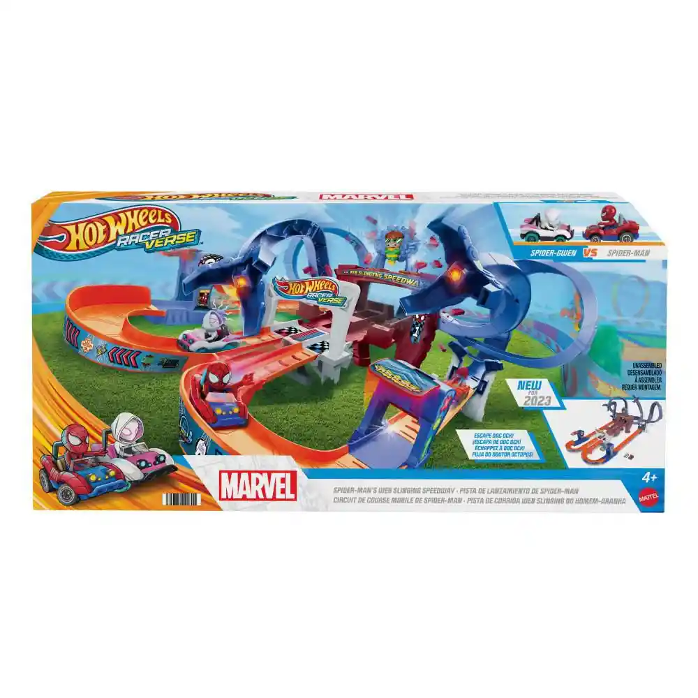 Pista Hot Wheels Spiderman de Máxima Velocidad