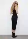 Vestido Basila Negro Talla L Mujer Mango