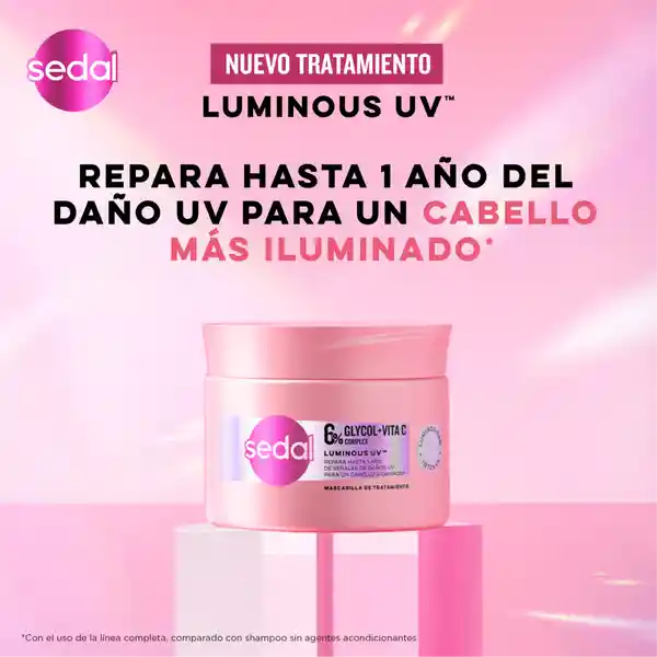 Mascarilla Tratamiento Sedal Glycolic 5x Luminoso Por 100h