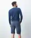 Bermuda Comfort Oscura Azul Talla 36 Hombre Chevignon