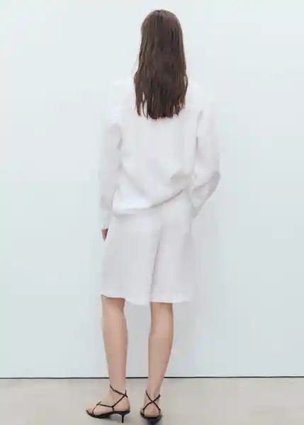 Camisa Samari Blanco Talla M Mujer Mango
