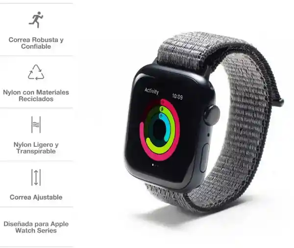 Gear4 Correa Deportiva Para Apple Watch Negro 45-44-42 mm