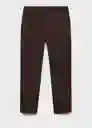 Pantalón Dublino Chocolate Talla 42 Hombre Mango