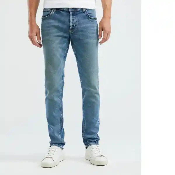 Jean Super Slim Fit Rider Med Hombre Azul Talla 28 Chevignon