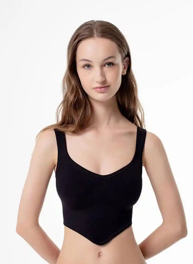 Camiseta Pij. M/s Mujer M-negro 799