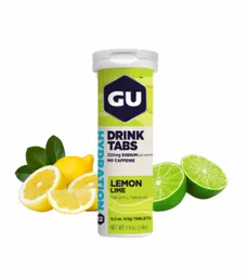 Gu Pastillas de Hidratación Sabor a Limón (320 mg)