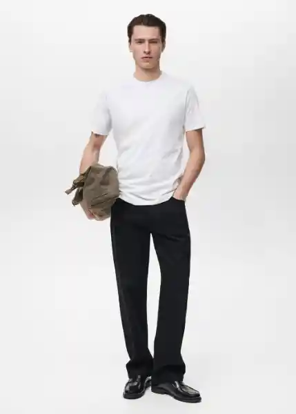 Camiseta Cherlo Blanco Talla S Hombre Mango