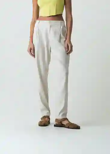 Pantalón Atenas Mujer Crudo Ballueca Claro T 6 032G375 Naf Naf