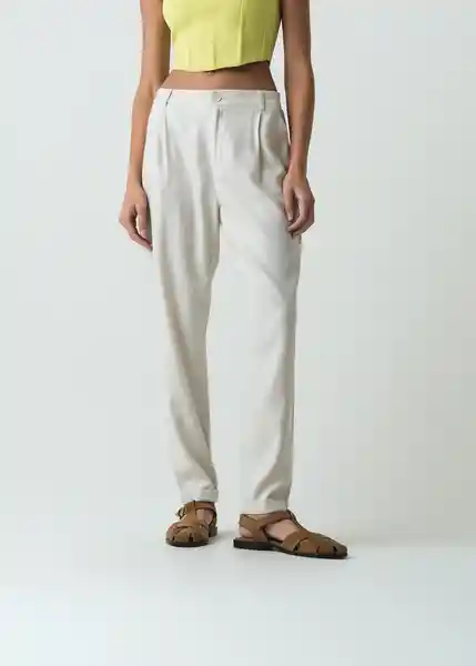 Pantalón Atenas Mujer Crudo Ballueca Claro T 6 032G375 Naf Naf