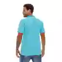 Pilatos Camiseta Polo Manga Corta Aqua Talla M