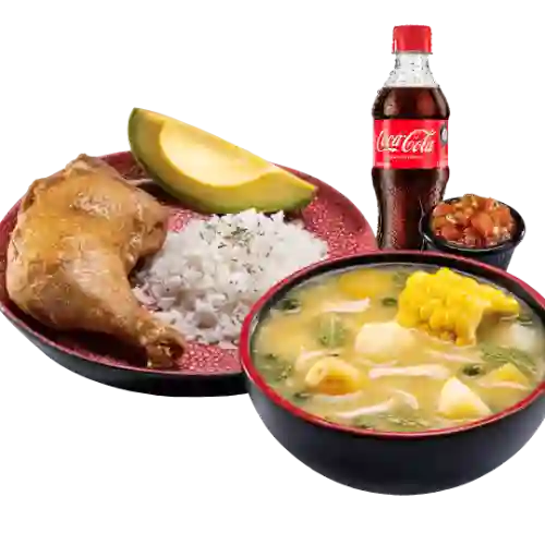 Ajiaco con Pierna O Pechuga + Coca-cola