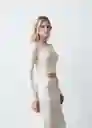 Tejido Mujer Crudo Vainilla Claro Talla M 483G055 Naf Naf