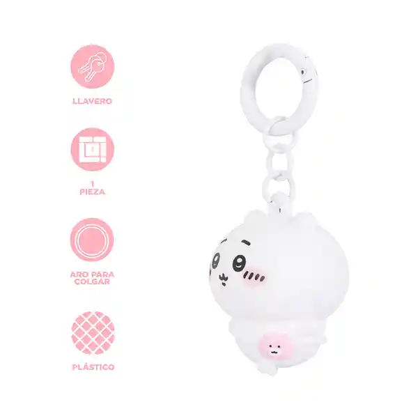Llavero 3D Serie Chiikawa Blanco Miniso