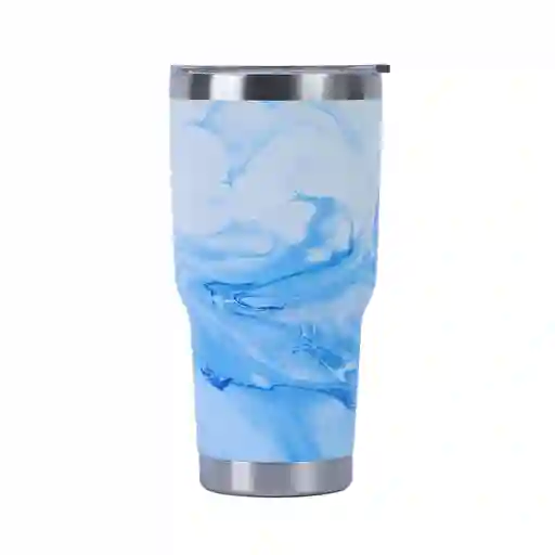 Vaso de Acero Tie Dye Azul Miniso