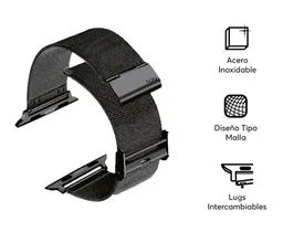 Nco Correa Acero Inoxidable Meshloop Para Watch Negro