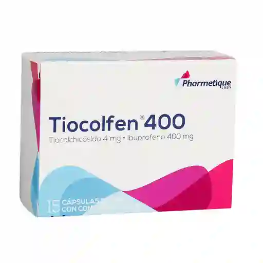 Tiocolfen (4 mg / 400 mg) 15 Cápsulas