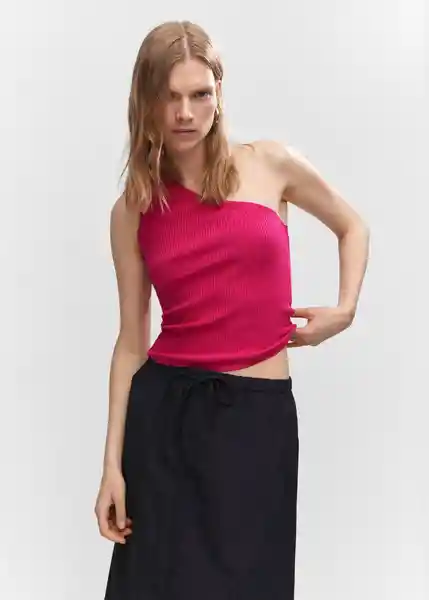 Top Asim Fucsia Talla S Mujer Mango